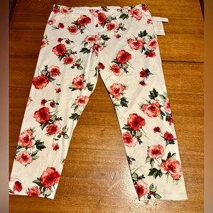 Floral Crème Leggings Women’s 2X